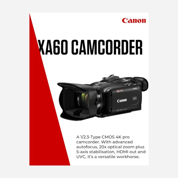 Canon XA60 Professional UHD 4K Camcorder - Image 3