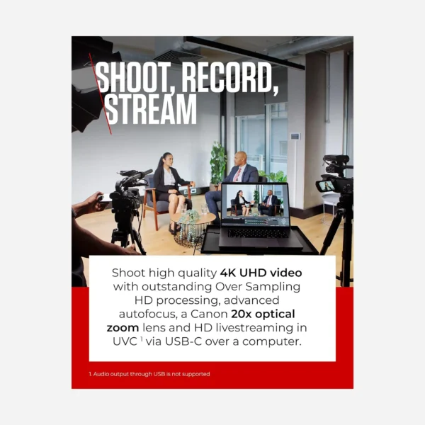 Canon XA60 Professional UHD 4K Camcorder - Image 2