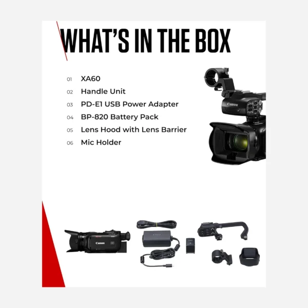 Canon XA60 Professional UHD 4K Camcorder - Image 6